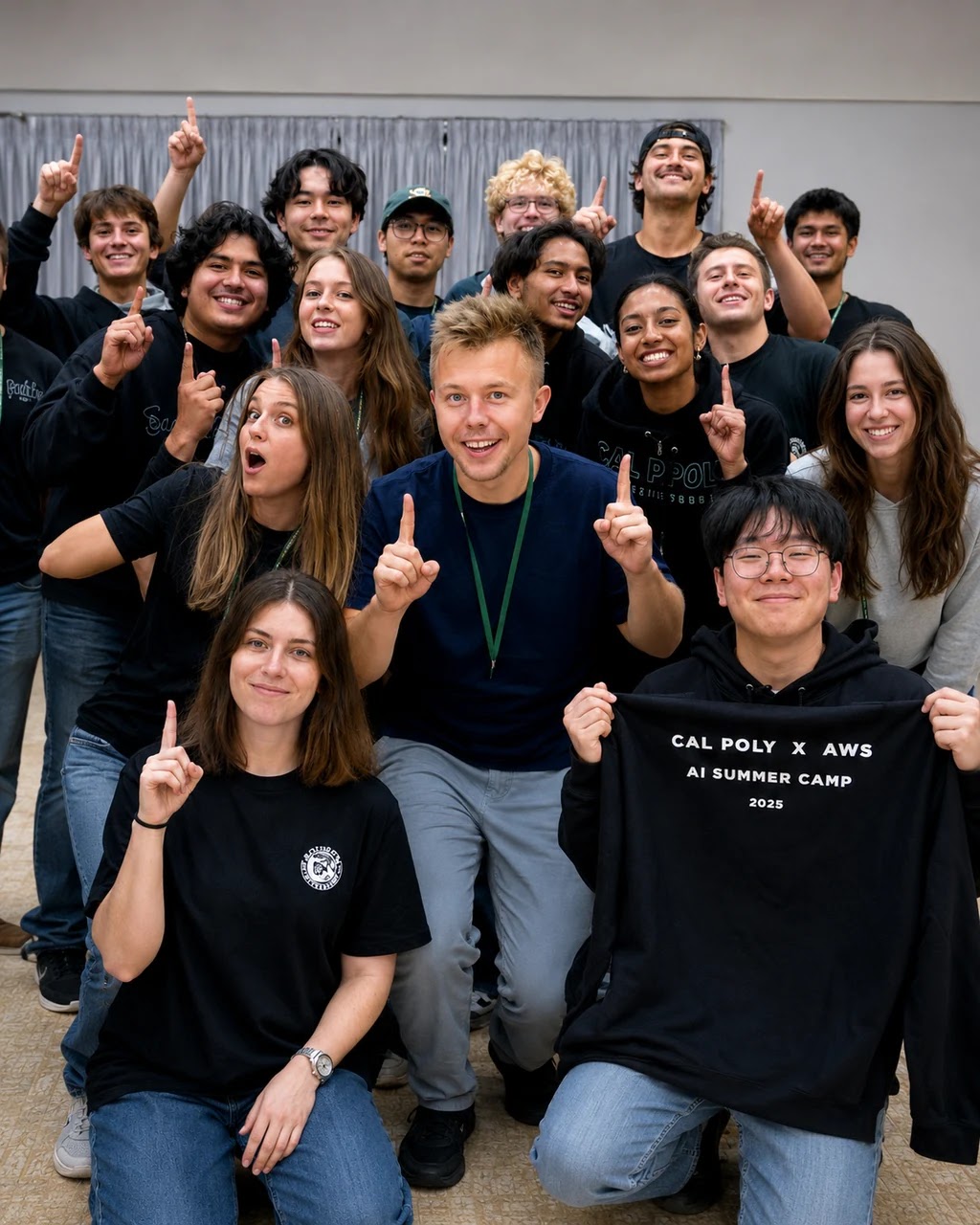 Sergéy Ulyanov with Cal Poly and AWS AI Summer Camp participants