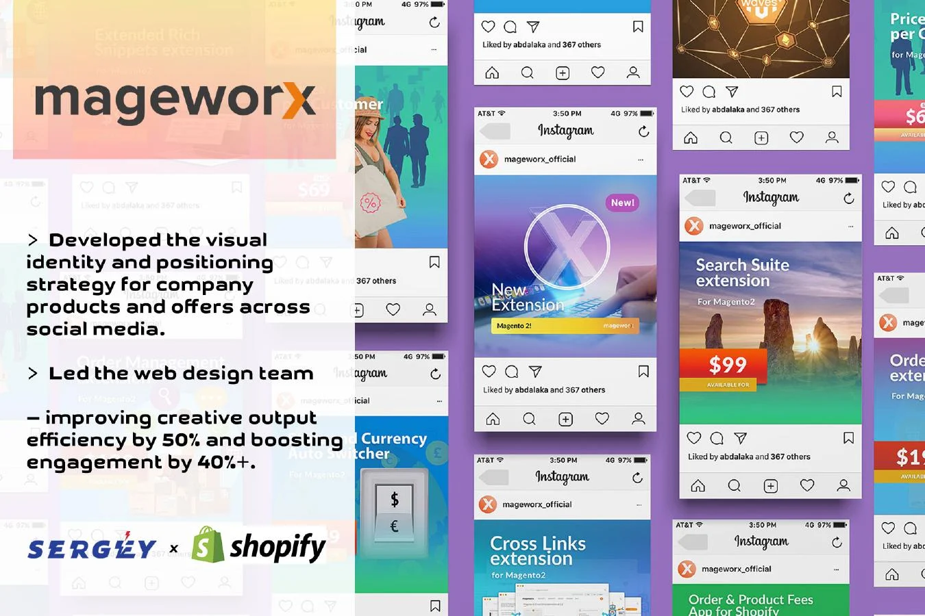 Mageworx social and product marketing design system