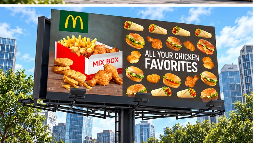 Chicken / outdoor campaign / portfolio adaptation